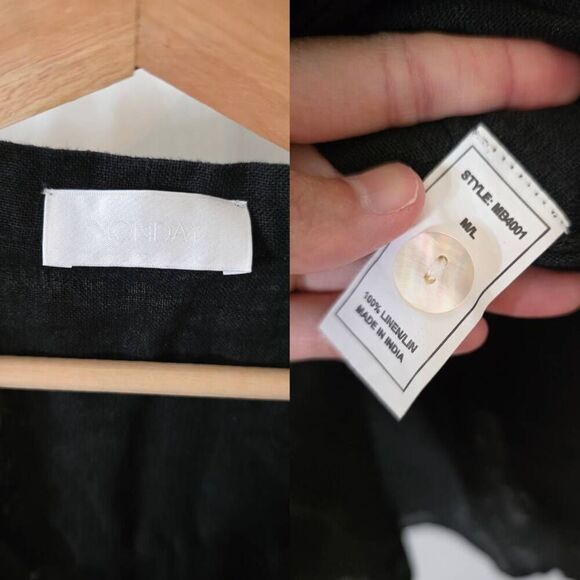 MONDAY Barcelona Linen Tunic - Black M/L $140 - Picture 12 of 12